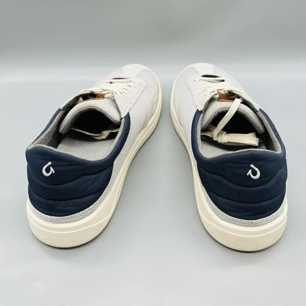 OluKai Shoes Mens 13 Gray Suede Mesh Punini Low Top Casual Sneakers Comfort